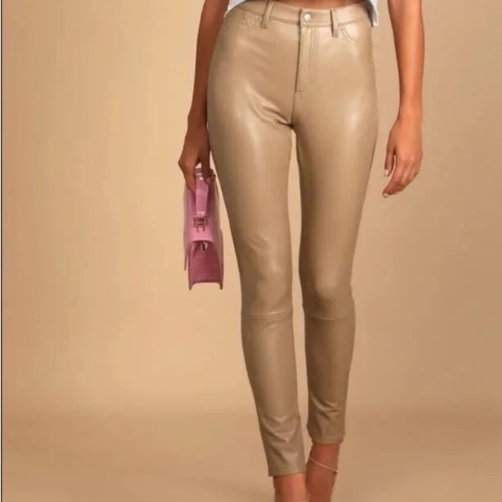 7 For All Mankind Leather Pants